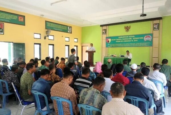 DISEMINASI INFORMASI P4GN MELALUI SOSIALISASI KEPADA DANRAMIL DAN TOKOH MASYARAKAT KECAMATAN DI WILAYAH KAB. SIDOARJO DIFASILITASI OLEH KODIM 0816