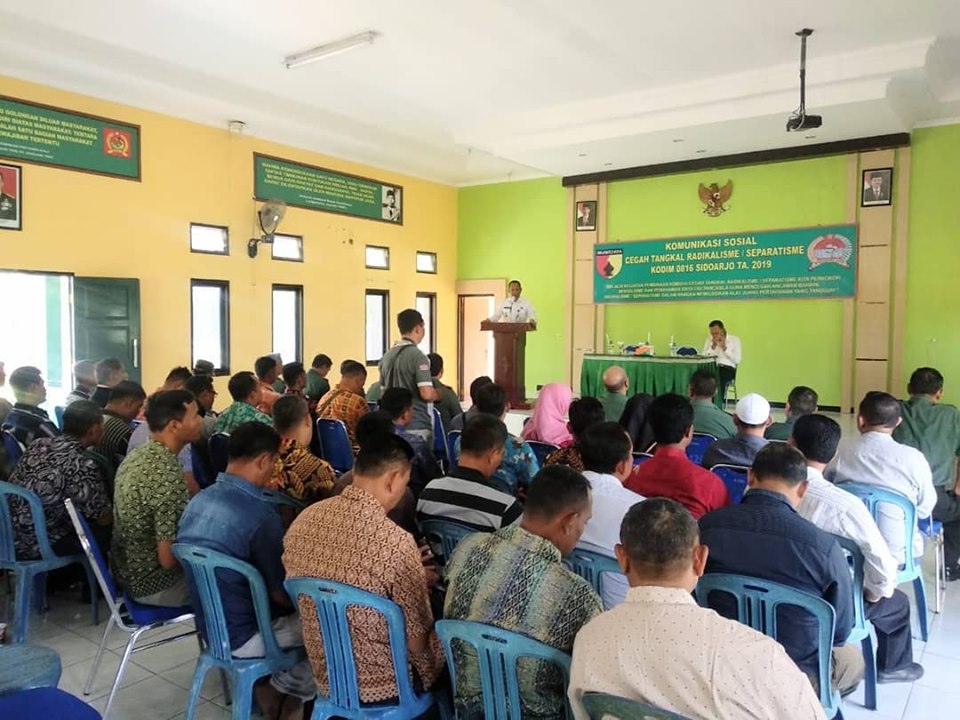 DISEMINASI INFORMASI P4GN MELALUI SOSIALISASI KEPADA DANRAMIL DAN TOKOH MASYARAKAT KECAMATAN DI WILAYAH KAB. SIDOARJO DIFASILITASI OLEH KODIM 0816 DISEMINASI INFORMASI P4GN MELALUI SOSIALISASI KEPADA DANRAMIL DAN TOKOH MASYARAKAT KECAMATAN DI WILAYAH KAB. SIDOARJO DIFASILITASI OLEH KODIM 0816