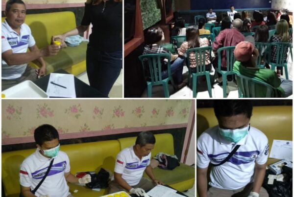 RESTAURANT DAN KARAOKE YAYANG MELAKSANAKAN PEMERIKSAAN URINE SKRINING