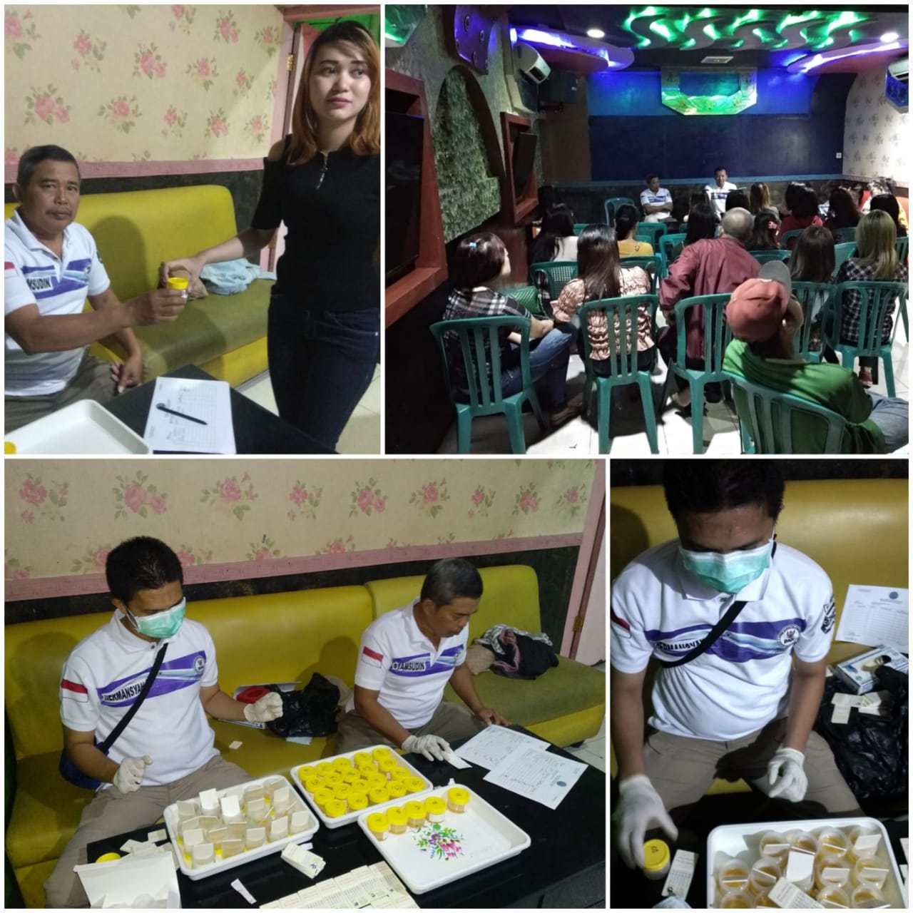 RESTAURANT DAN KARAOKE YAYANG MELAKSANAKAN PEMERIKSAAN URINE SKRINING RESTAURANT DAN KARAOKE YAYANG MELAKSANAKAN PEMERIKSAAN URINE SKRINING