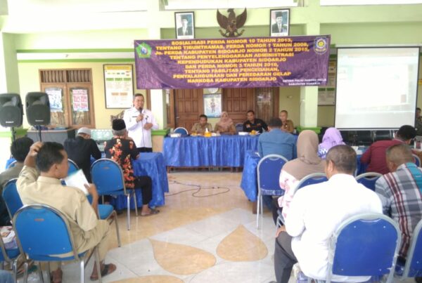 SOSIALISASI PERDA NOMOR 6 TAHUN 2018 TENTANG FASILITASI P4GN DAN PERDA TERTIB ADMINISTRASI SINERGI DENGAN SATPOL PP