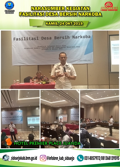KEPALA BNNK SIDOARJO MENJEDI NARASUMBER KEGIATAN FASILITASI DESA BERSIH NARKOBA KEPALA BNNK SIDOARJO MENJEDI NARASUMBER KEGIATAN FASILITASI DESA BERSIH NARKOBA