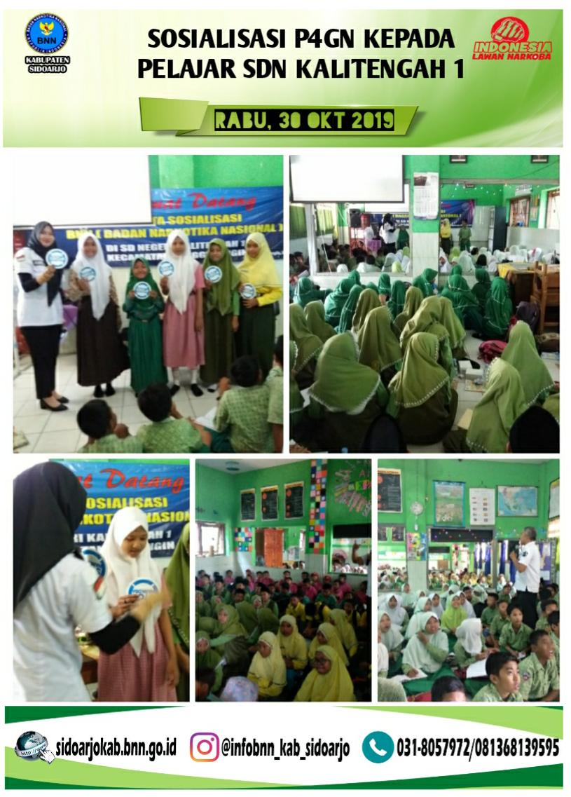 SOSIALISASI BAHAYA NARKOBA BAGI PELAJAR DI SDN KALITENGAH 1 KEC. TANGGULANGIN KABUPATEN SIDOARJO SOSIALISASI BAHAYA NARKOBA BAGI PELAJAR DI SDN KALITENGAH 1 KEC. TANGGULANGIN KABUPATEN SIDOARJO