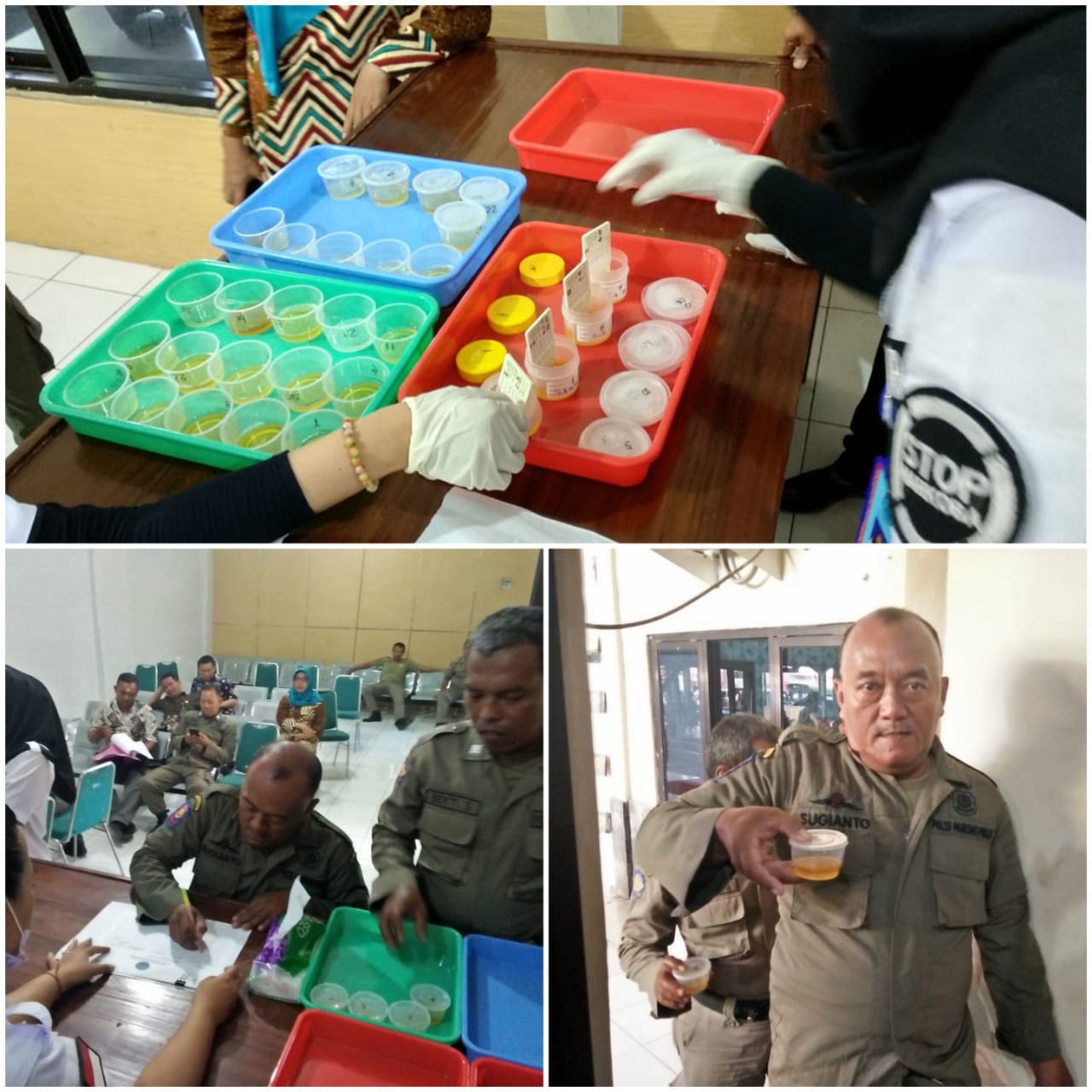 PEMERIKSAAN URINE SKRINING DI SATPOL PP KAB. SIDOARJO PEMERIKSAAN URINE SKRINING DI SATPOL PP KAB. SIDOARJO