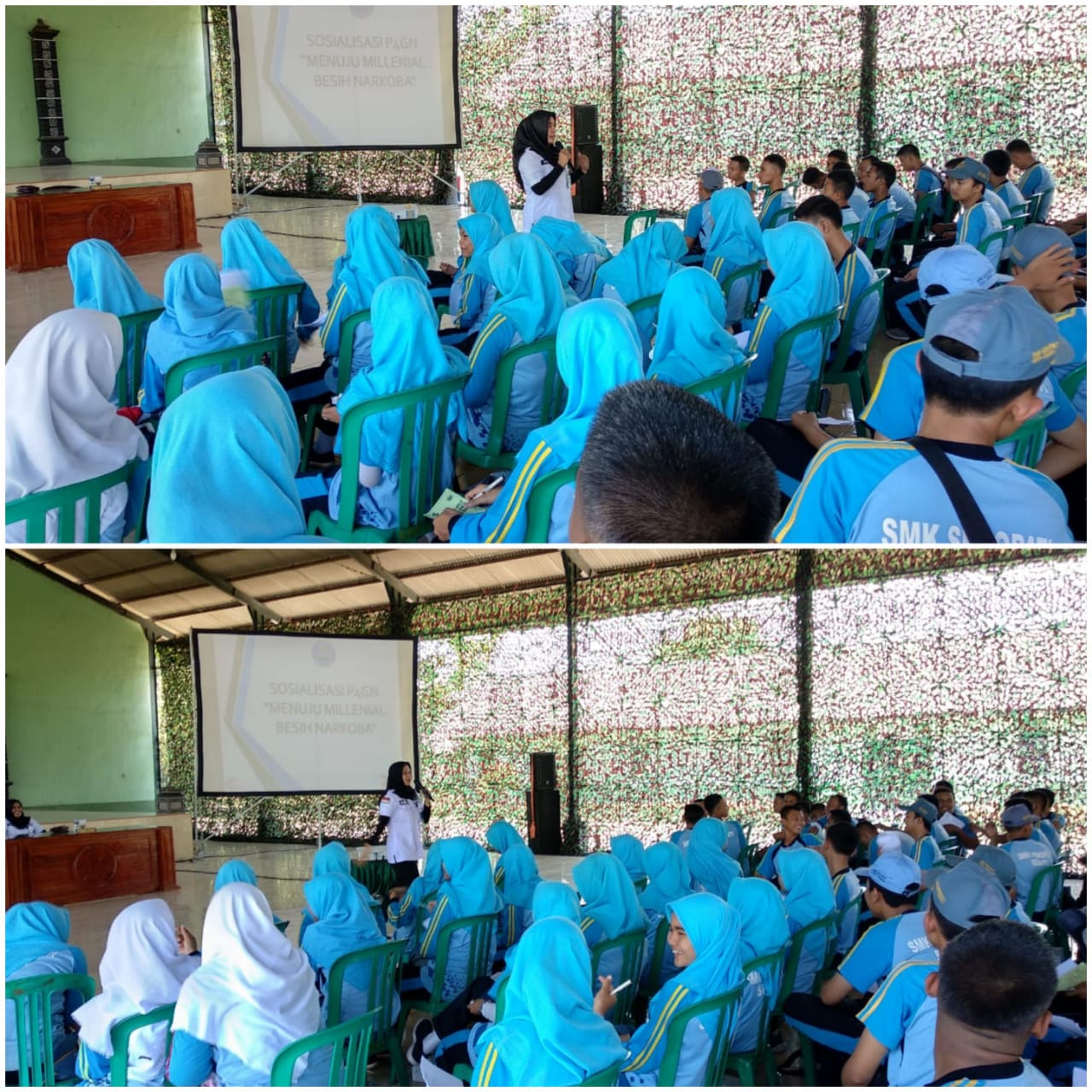 DISEMINASI INFORMASI P4GN MELALUI SOSIALISASI KEPADA PELAJAR SMK SENOPATI DI BATALYON ARHANUDSE DISEMINASI INFORMASI P4GN MELALUI SOSIALISASI KEPADA PELAJAR SMK SENOPATI DI BATALYON ARHANUDSE