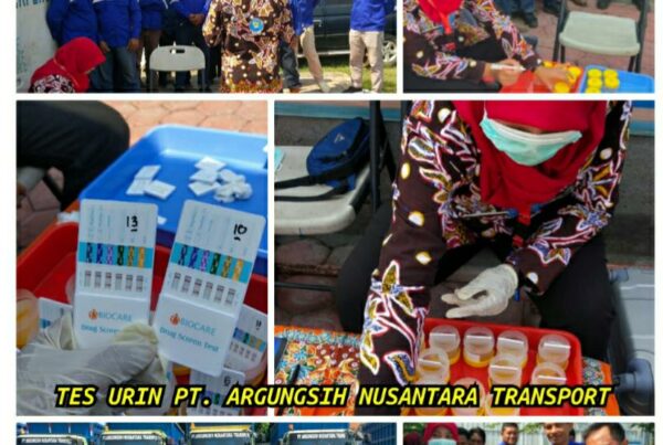 PT. ARGUNGSIH NUSANTARA TRANSPORT MELAKSANAKAN TES URINE KEPADA KARYAWANNYA
