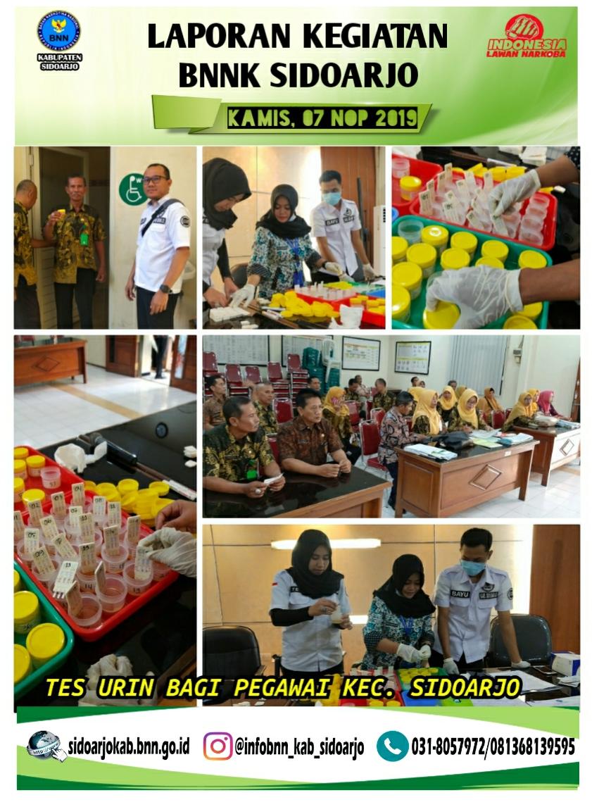TES URINE TAHAP 1 BAGI PEGAWAI KECAMATAN SIDOARJO TES URINE TAHAP 1 BAGI PEGAWAI KECAMATAN SIDOARJO