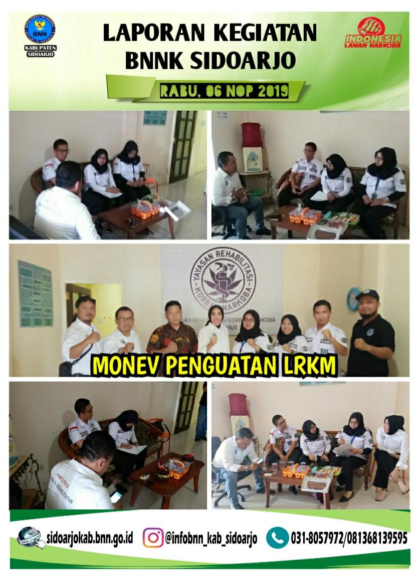 MONITORING DAN EVALUASI DALAM RANGKA PENGUATAN LEMBAGA REHABILITASI KOMPONEN MASYARAKAT MONITORING DAN EVALUASI DALAM RANGKA PENGUATAN LEMBAGA REHABILITASI KOMPONEN MASYARAKAT