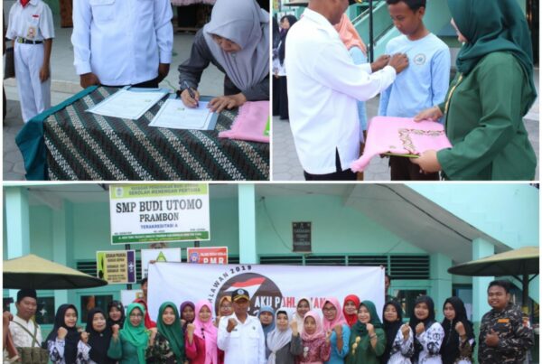 PENANDATANGANAN MOU ANTI NARKOBA ANTARA BNN KAB. SIDOARJO DENGAN SMP YAYASAN BUDI UTOMO KEC. PRAMBON KAB. SIDOARJO