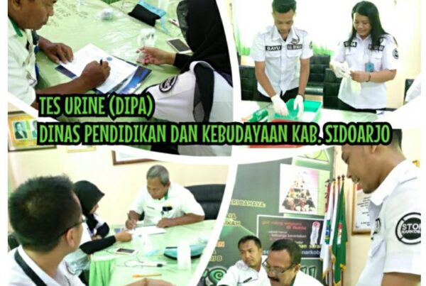 TES URINE DI DIKBUD (DINAS PENDIDIKAN DAN KEBUDAYAAN) KAB. SIDOARJO