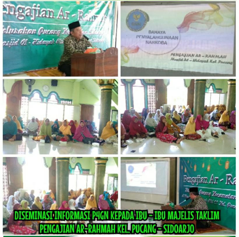 DISEMINASI INFORMASI P4GN MELALUI TATAP MUKA KEPADA IBU-IBU MAJELIS TAKLIM MASJID AL-HIDAYAH PUCANG, KAB. SIDOARJO DISEMINASI INFORMASI P4GN MELALUI TATAP MUKA KEPADA IBU-IBU MAJELIS TAKLIM MASJID AL-HIDAYAH PUCANG, KAB. SIDOARJO