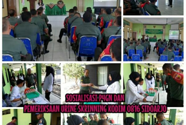 SOSIALISASI P4GN DAN PEMERIKSAAN URINE SKRINNING KODIM 0816 SIDOARJO