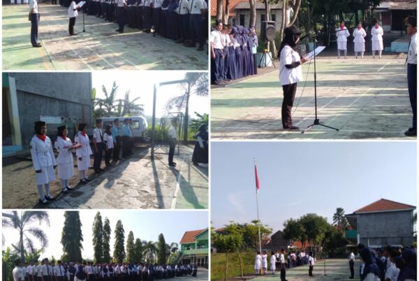 DISEMINASI INFORMASI P4GN MELALUI TATAP MUKA SEBAGAI INSPEKTUR UPACARA DI SMP RADEN RAHMAT BALONGBENDO, SIDOARJO