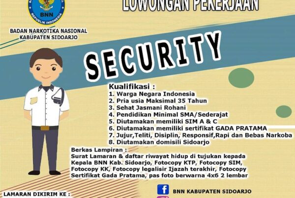 REKRUTMEN TENAGA KERJA KONTRAK SECURITY PADA BNNK SIDOARJO