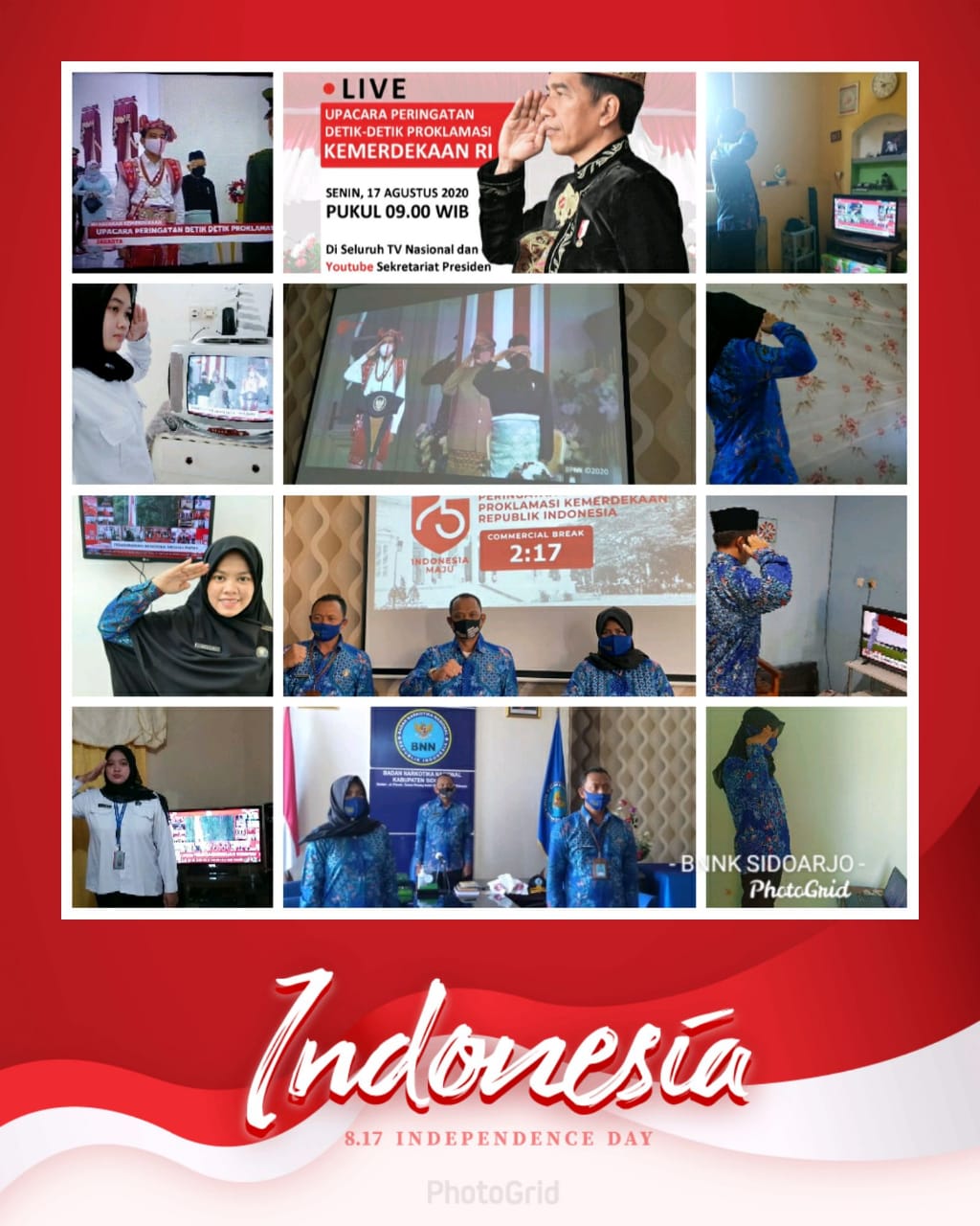 MENGIKUTI UPACARA HARI PROKLAMASI KEMERDEKAAN REPUBLIK INDONESIA 17 AGUSTUS KE - 75 SECARA VIRTUAL MENGIKUTI UPACARA HARI PROKLAMASI KEMERDEKAAN REPUBLIK INDONESIA 17 AGUSTUS KE - 75 SECARA VIRTUAL
