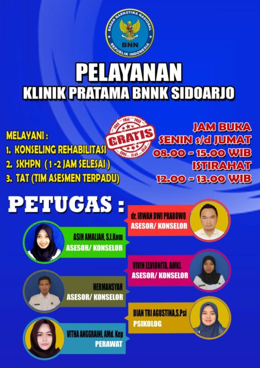 Pelayanan Klinik Pratama BNNK Sidoarjo