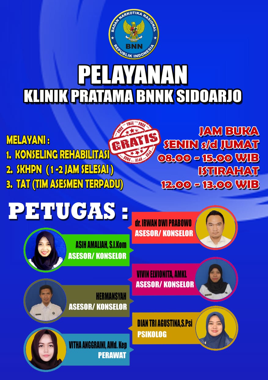 Pelayanan Klinik Pratama BNNK Sidoarjo