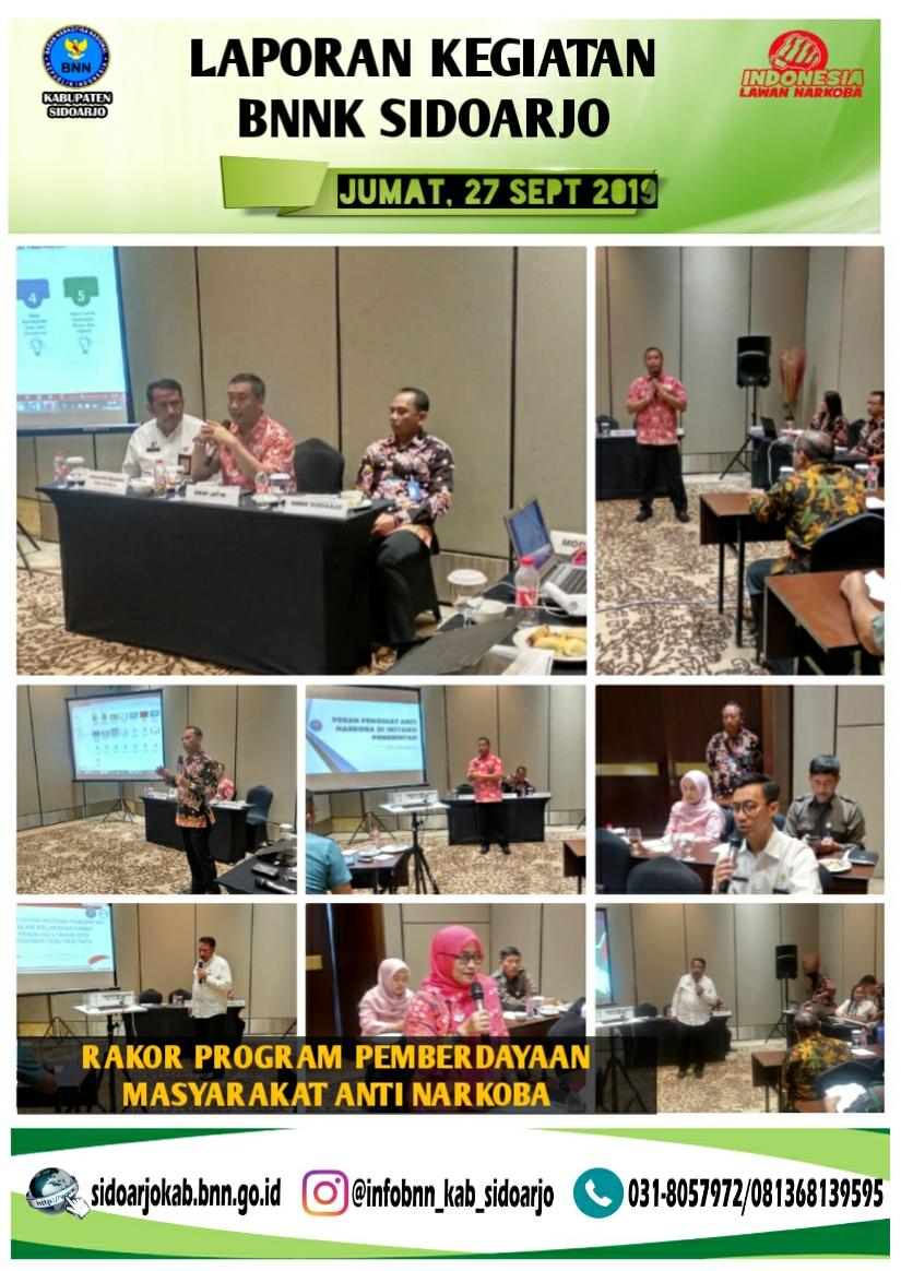 RAKOR PROGRAM PEMBERDAYAAN MASYARAKAT ANTI NARKOBA RAKOR PROGRAM PEMBERDAYAAN MASYARAKAT ANTI NARKOBA