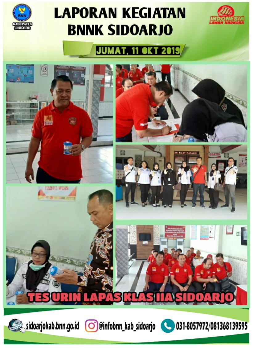 PELAKSANAAN TES URINE BAGI SELURUH PEGAWAI LAPAS KELAS IIA SIDOARJO PELAKSANAAN TES URINE BAGI SELURUH PEGAWAI LAPAS KELAS IIA SIDOARJO