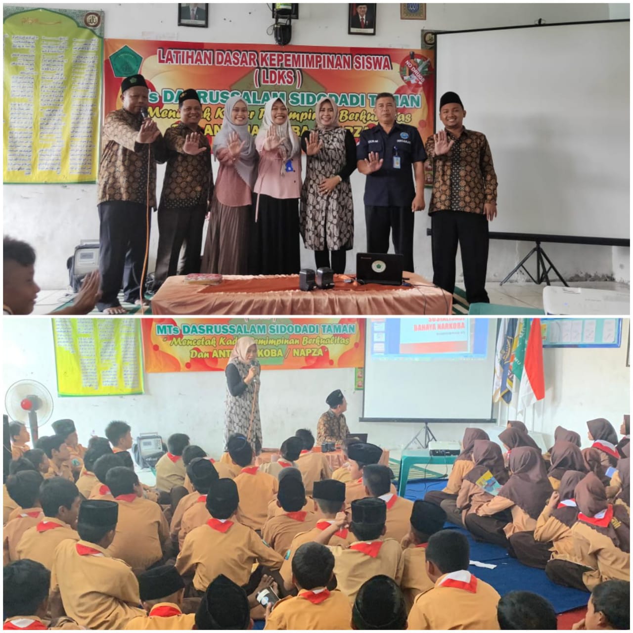 SOSIALISASI BAHAYA NARKOBA KEPADA PELAJAR M.Ts. DARUSSALAM DI DESA SIDODADI KEC. TAMAN KABUPATEN SIDOARJO SOSIALISASI BAHAYA NARKOBA KEPADA PELAJAR M.Ts. DARUSSALAM DI DESA SIDODADI KEC. TAMAN KABUPATEN SIDOARJO