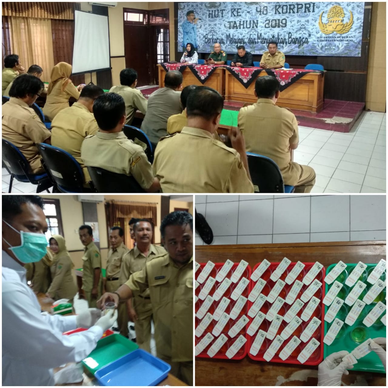 PEMERIKSAAN URINE SKRINING DI KECAMATAN BUDURAN PEMERIKSAAN URINE SKRINING DI KECAMATAN BUDURAN