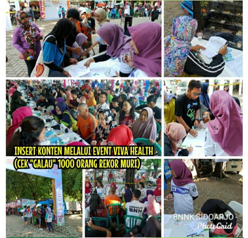 DISEMINASI INFORMASI P4GN MELALUI INSERT KONTEN DALAM ACARA VIVA HEALTH CEK "GALAU" 1000 ORANG REKOR MURI DISEMINASI INFORMASI P4GN MELALUI INSERT KONTEN DALAM ACARA VIVA HEALTH CEK "GALAU" 1000 ORANG REKOR MURI