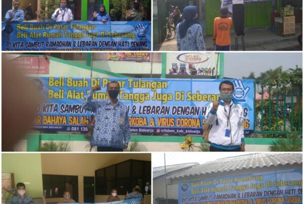 PEMASANGAN MEDIA LUAR RUANG SPANDUK HIMBAUAN BAHAYA NARKOBA DAN VIRUS CORONA