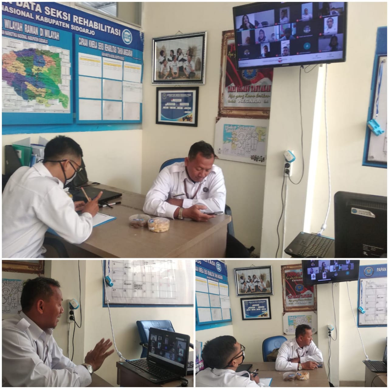 VIDEO CONFERENCE RAPAT PELAKSANAAN PERKEMBANGAN LAYANAN PASCAREHABILITASI BNNK JAJARAN BNNP JAWA TIMUR VIDEO CONFERENCE RAPAT PELAKSANAAN PERKEMBANGAN LAYANAN PASCAREHABILITASI BNNK JAJARAN BNNP JAWA TIMUR