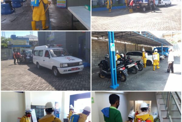 PENYEMPROTAN DISINFEKTAN KANTOR BNNK SIDOARJO OLEH PMI SIDOARJO