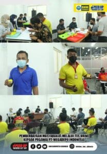 TES URINE KEPADA PEGAWAI PT. MEGADEPO INDONESIA